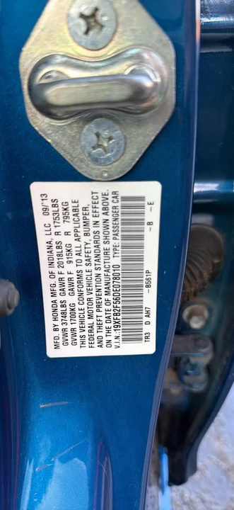2013 Honda Civic 9th Gen - Image 7 of 8
