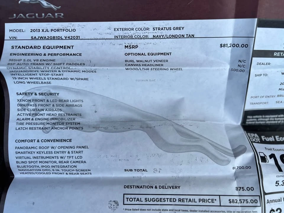 2013 Jaguar X351 XJ - Image 19 of 19