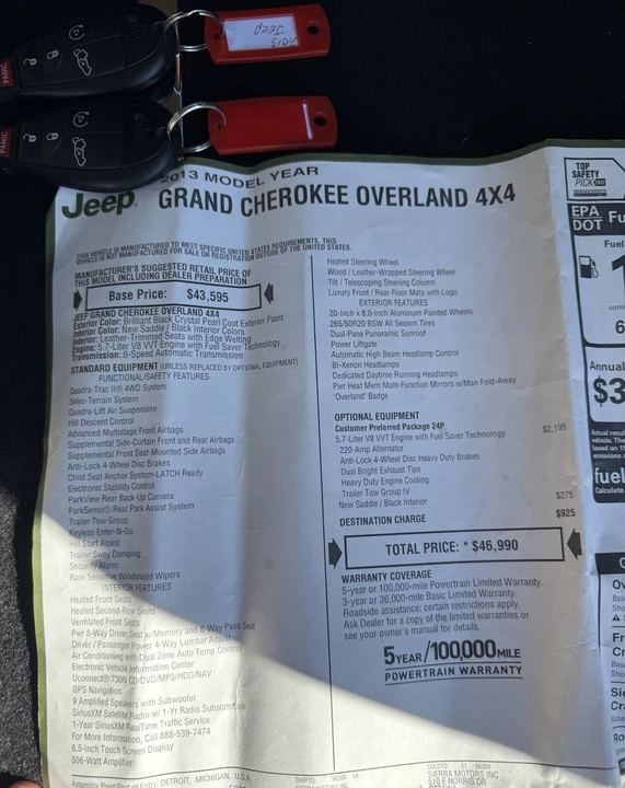 2013 Jeep WK2 Grand Cherokee - Image 21 of 21
