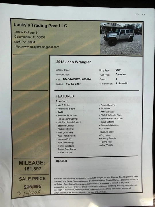2013 Jeep JK Wrangler - Image 20 of 20