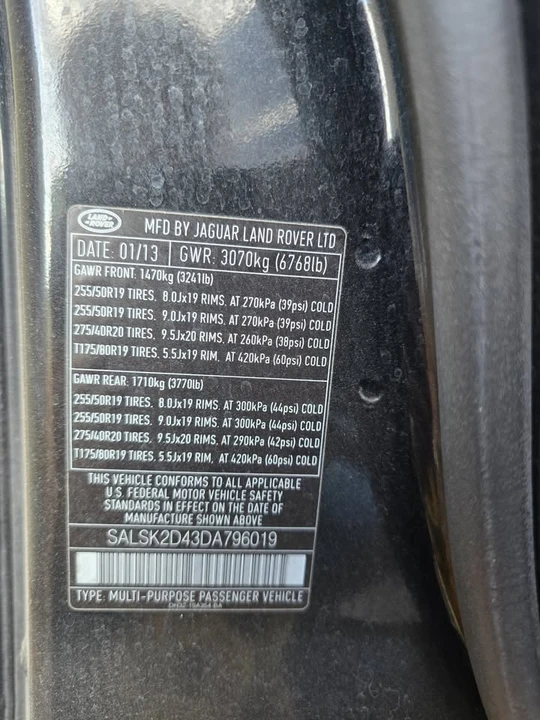 2013 Land Rover Range Rover L405 - Image 6 of 12