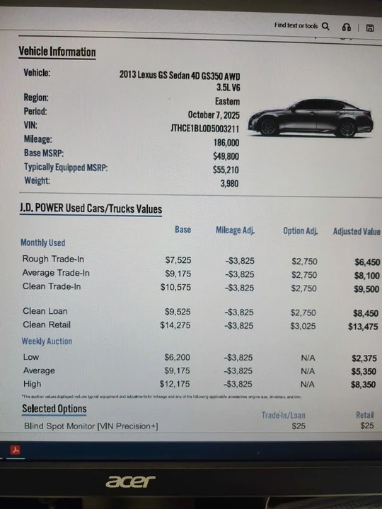 2013 Lexus GS 4th Gen - Image 10 of 10
