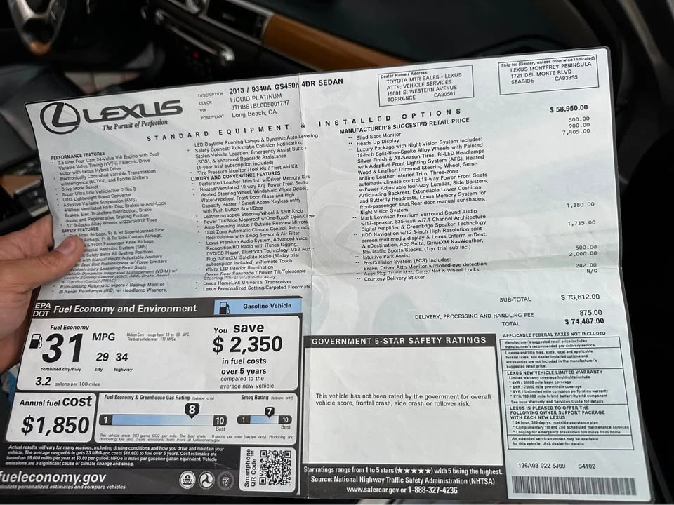 2013 Lexus GS 4th Gen - Image 15 of 20