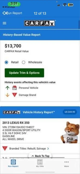 2013 Lexus RX 3rd Gen - Image 11 of 12