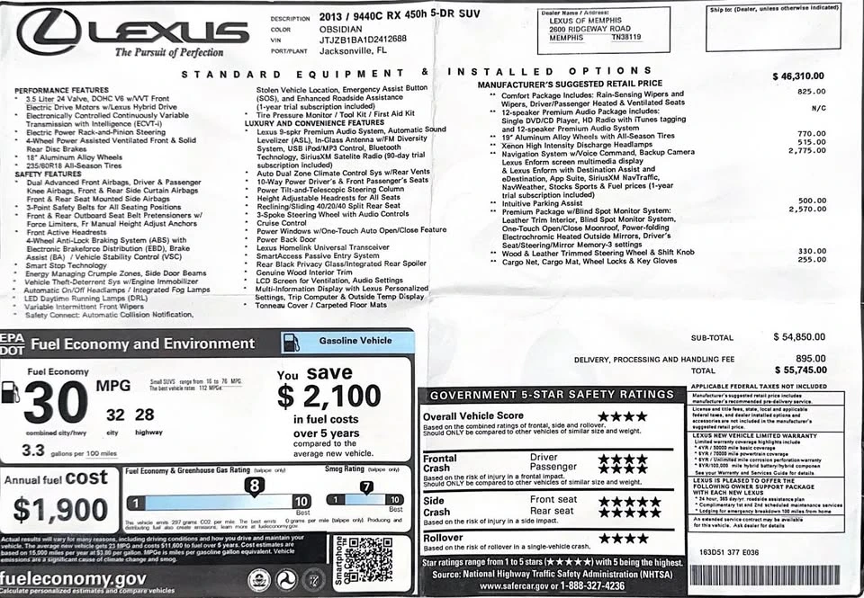 2013 Lexus RX 3rd Gen - Image 17 of 20