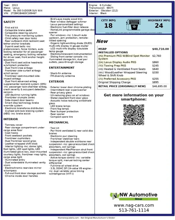 2013 Lexus RX 3rd Gen - Image 2 of 15