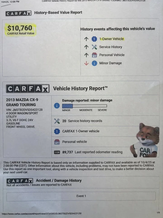 2013 Mazda CX-9 - Image 2 of 16
