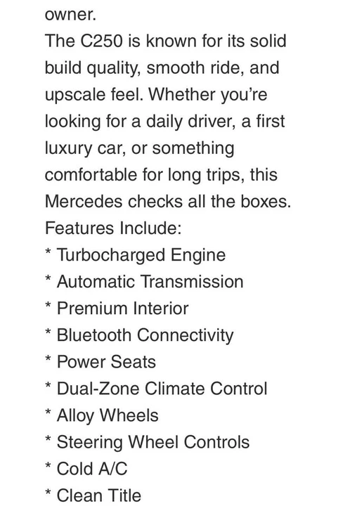 2013 Mercedes-Benz W204 C-Class - Image 6 of 6