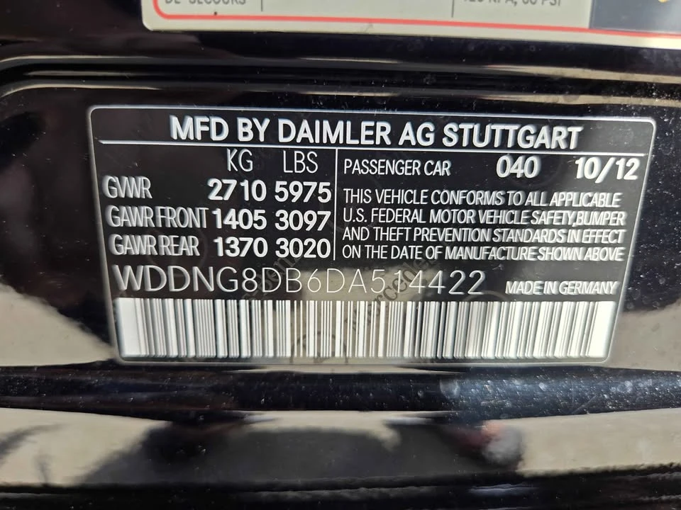 2013 Mercedes-Benz W221 S-Class - Image 16 of 16