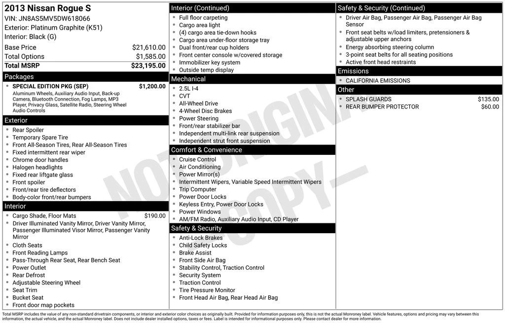 2013 Nissan Rogue - Image 7 of 12