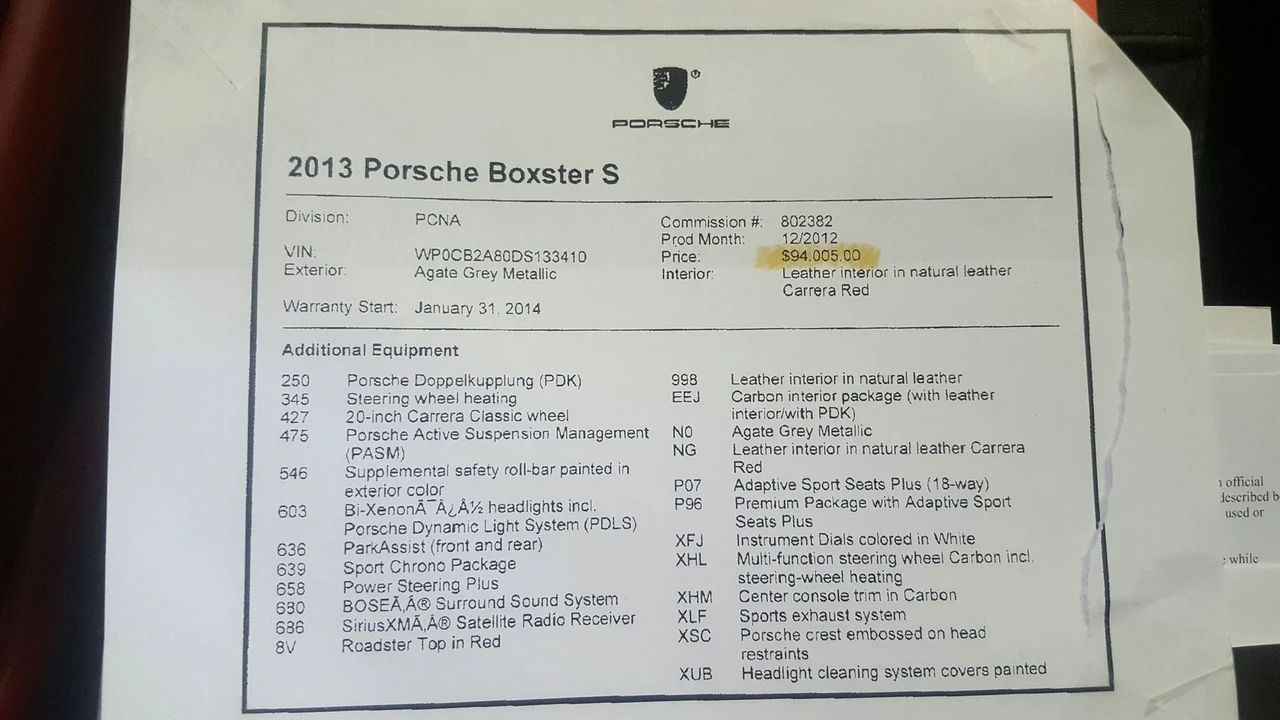 2013 Porsche 981 Boxster S - Image 7 of 12