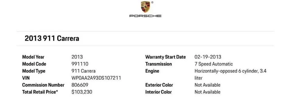 2013 Porsche 991 Carrera - Image 15 of 17