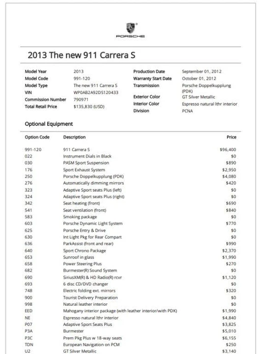 2013 Porsche 991 Carrera S - Image 4 of 31