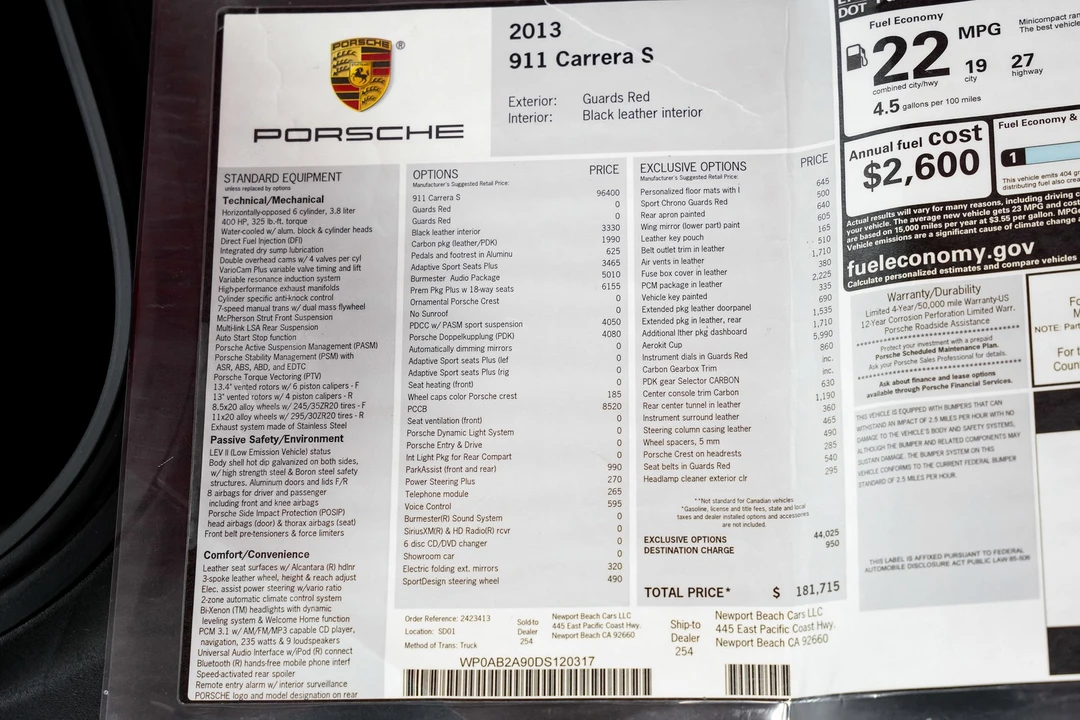 2013 Porsche 991 Carrera S - Image 2 of 21