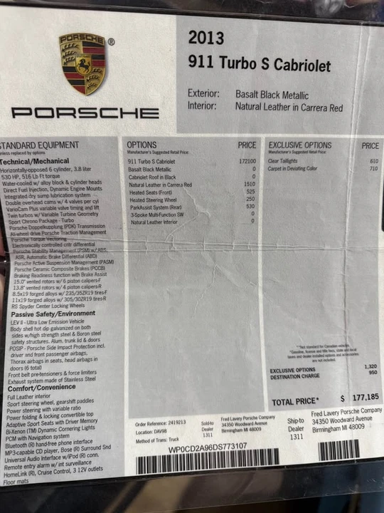 2013 Porsche 997 Turbo S - Image 17 of 17