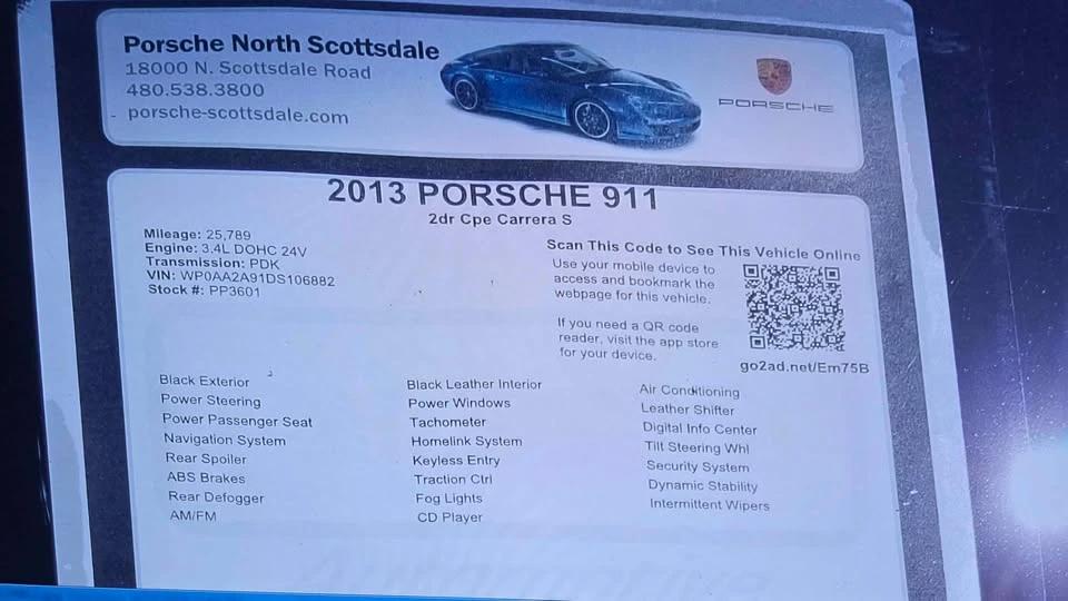 2013 Porsche 991 Carrera - Image 18 of 18