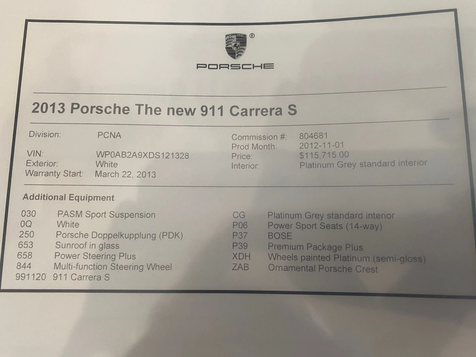 2013 Porsche 991 Carrera S - Image 15 of 24