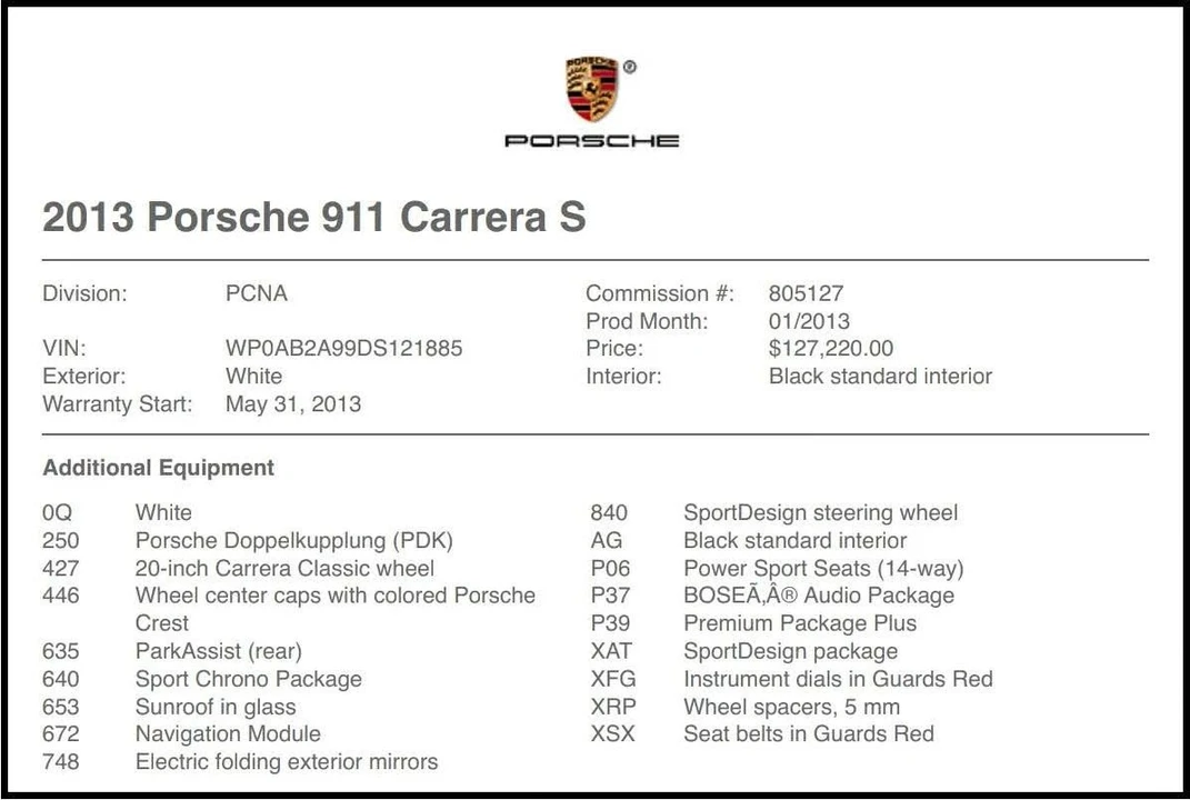 2013 Porsche 991 Carrera S - Image 2 of 31