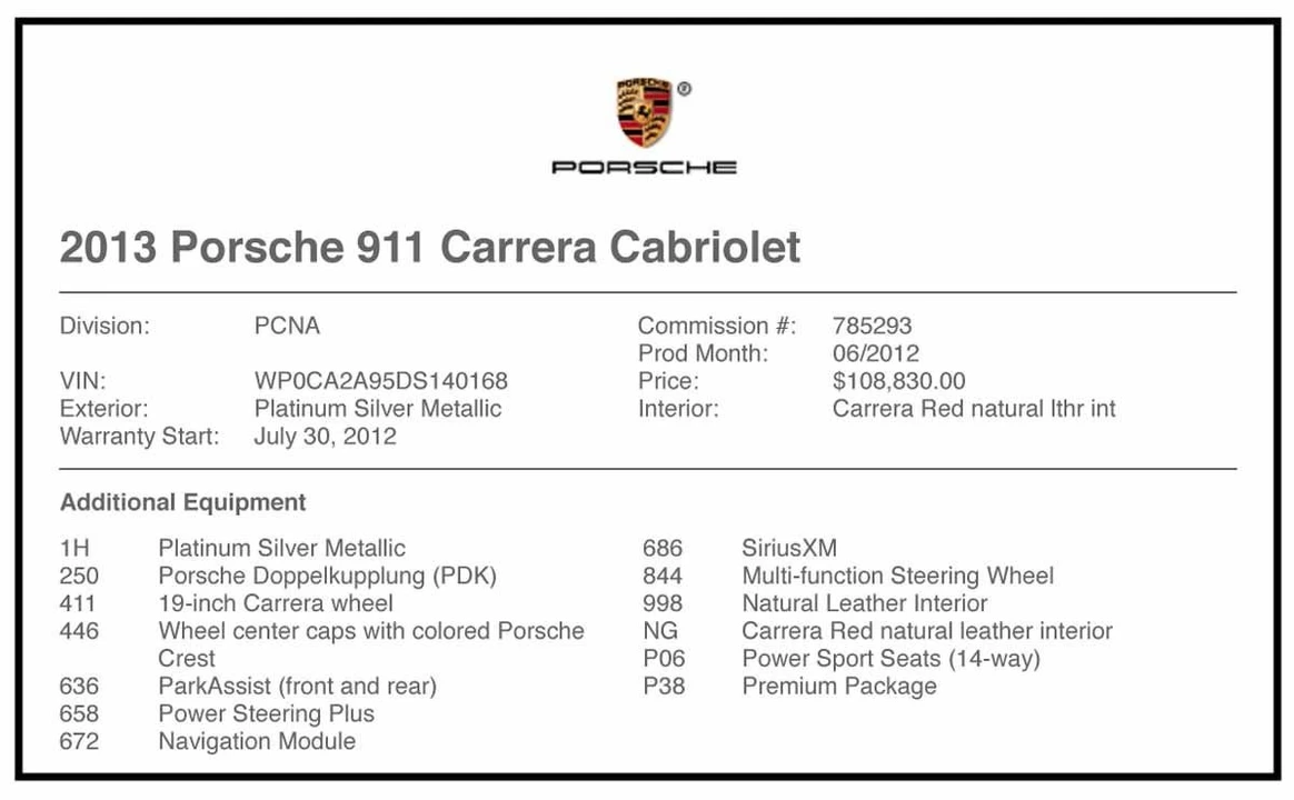 2013 Porsche 991 Carrera - Image 3 of 11