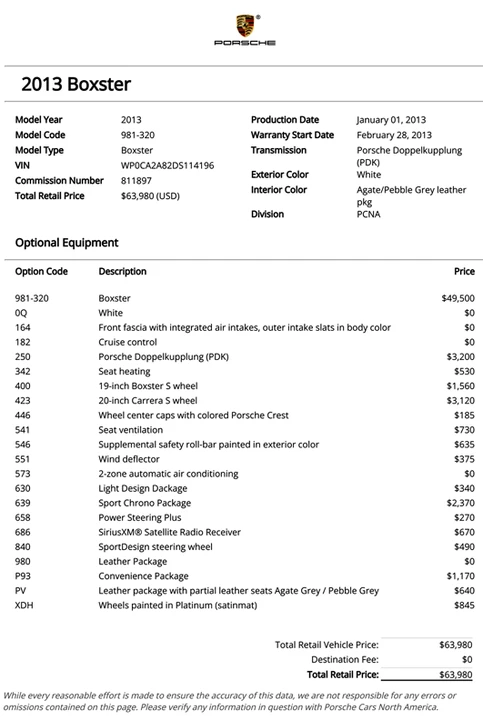 2013 Porsche 981 Boxster - Image 20 of 22