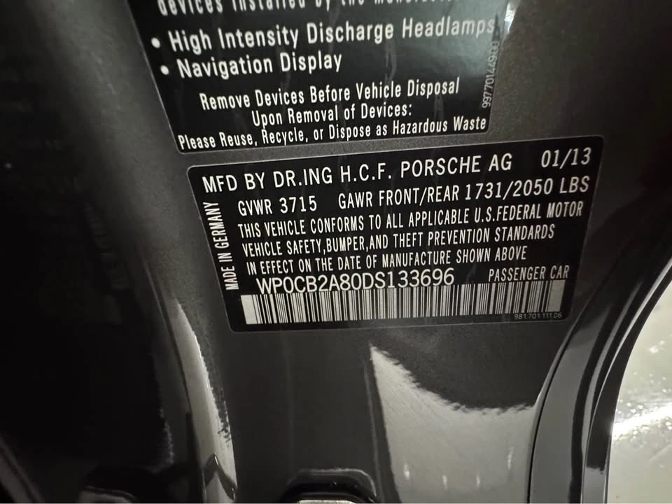 2013 Porsche 981 Boxster S - Image 5 of 8