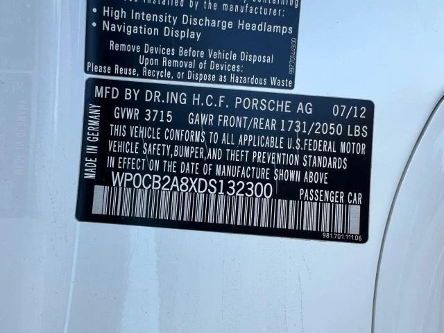 2013 Porsche 981 Boxster S - Image 28 of 31