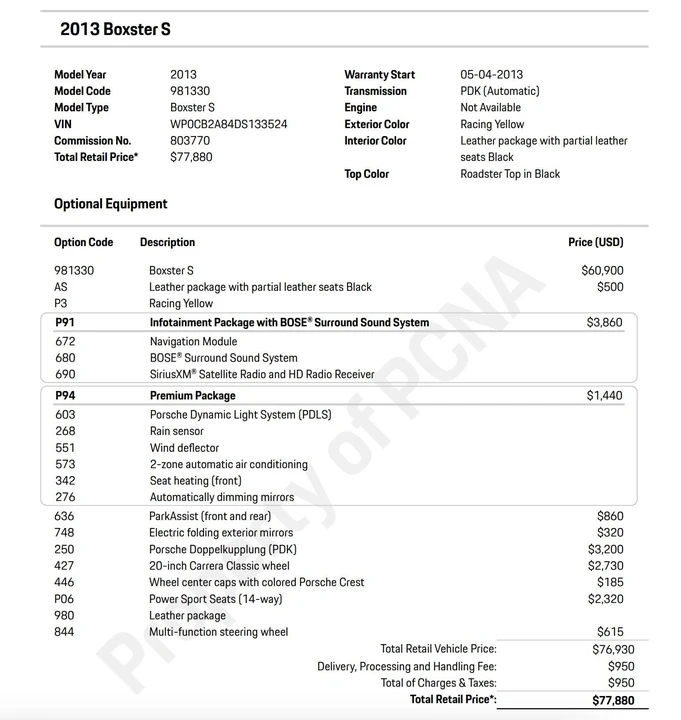 2013 Porsche 981 Boxster S - Image 20 of 20