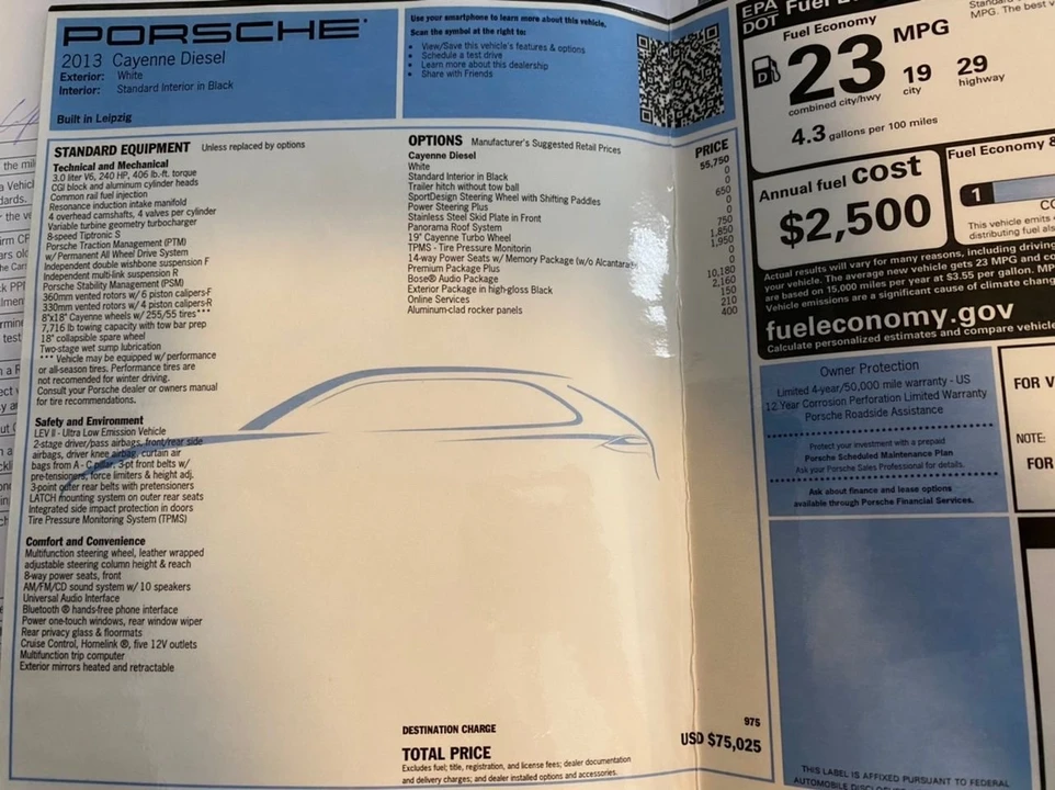 2013 Porsche 958 Cayenne Diesel - Image 2 of 15