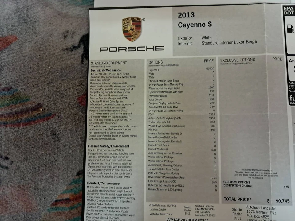 2013 Porsche 958 Cayenne S - Image 8 of 18