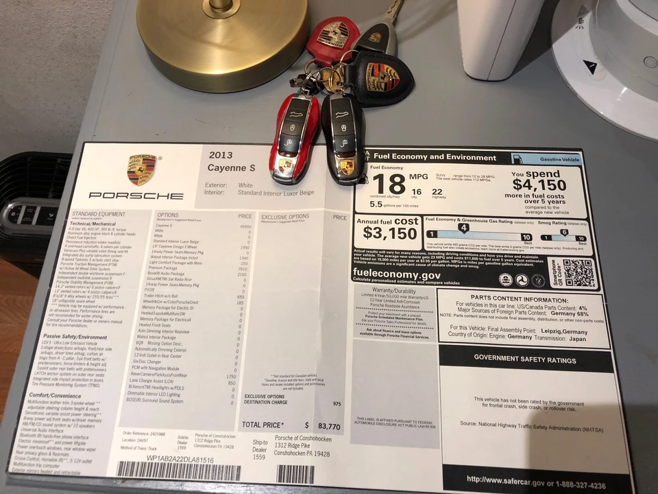 2013 Porsche 958 Cayenne S - Image 11 of 13