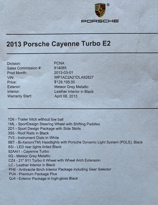 2013 Porsche 958 Cayenne Turbo - Image 20 of 20