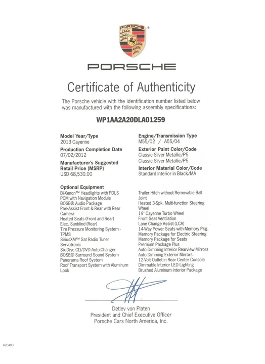 2013 Porsche 958 Cayenne - Image 2 of 30