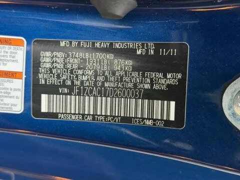 2013 Subaru BRZ 1st Gen - Image 9 of 13