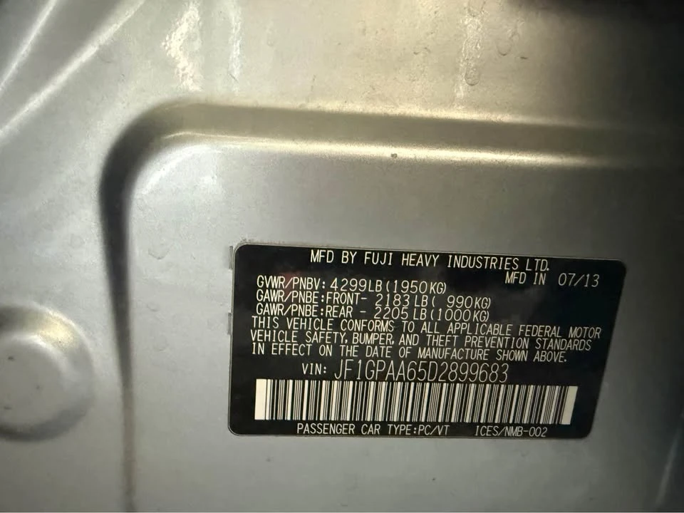2013 Subaru Impreza 4th Gen - Image 17 of 17