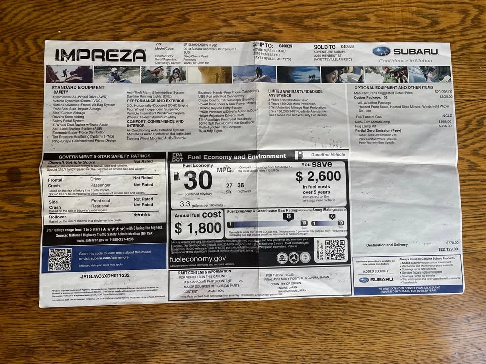 2013 Subaru Impreza 4th Gen - Image 17 of 18