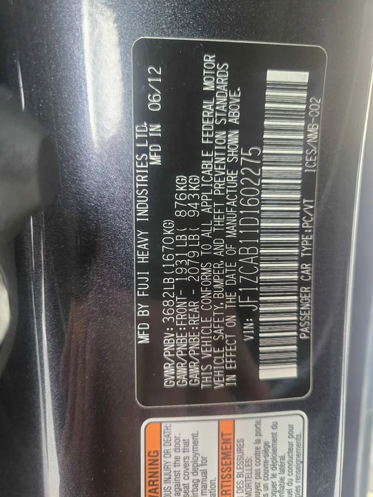 2013 Subaru BRZ 1st Gen - Image 9 of 10