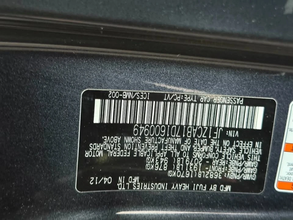 2013 Subaru BRZ 1st Gen - Image 16 of 17