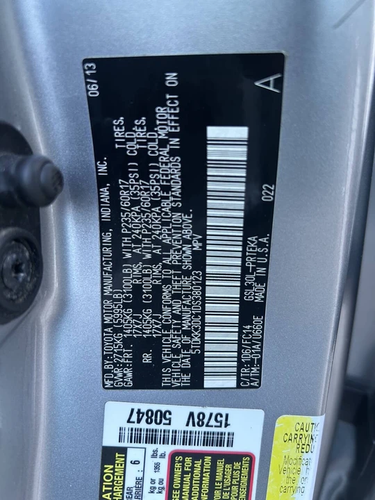 2013 Toyota Sienna 3rd Gen - Image 8 of 16
