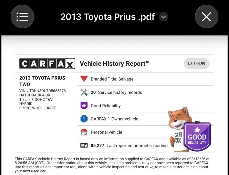 2013 Toyota Prius 3rd Gen - Image 10 of 10