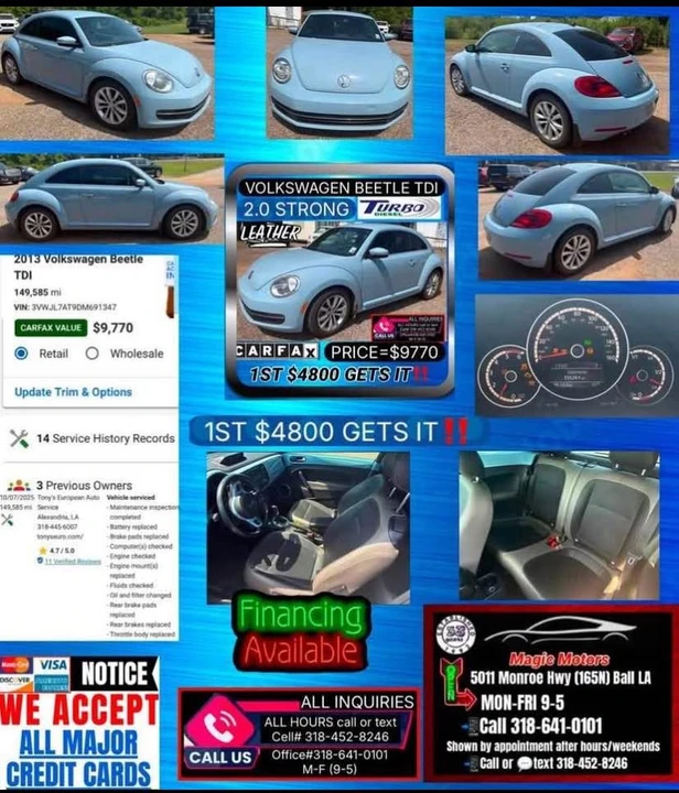 2013 Volkswagen A5 Beetle - Image 10 of 10