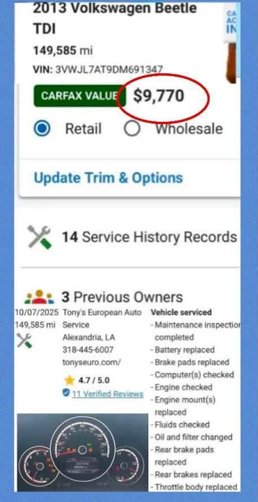2013 Volkswagen A5 Beetle - Image 9 of 9