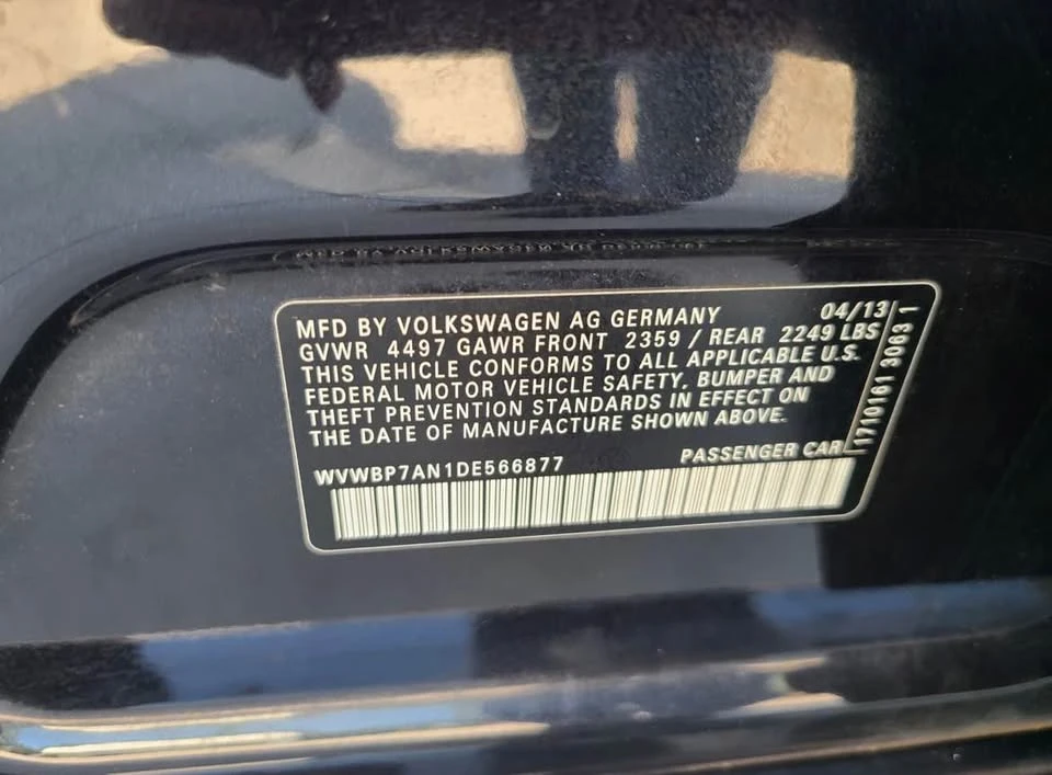 2013 Volkswagen CC - Image 12 of 13