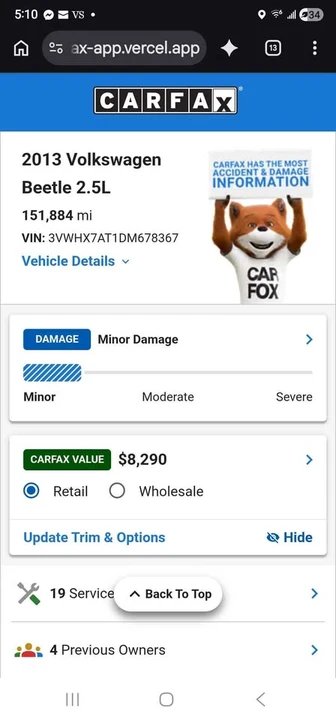 2013 Volkswagen A5 Beetle - Image 17 of 17