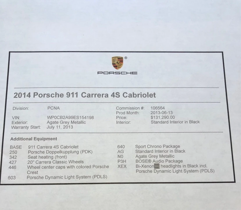 2014 Porsche 991 Carrera 4S - Image 12 of 12