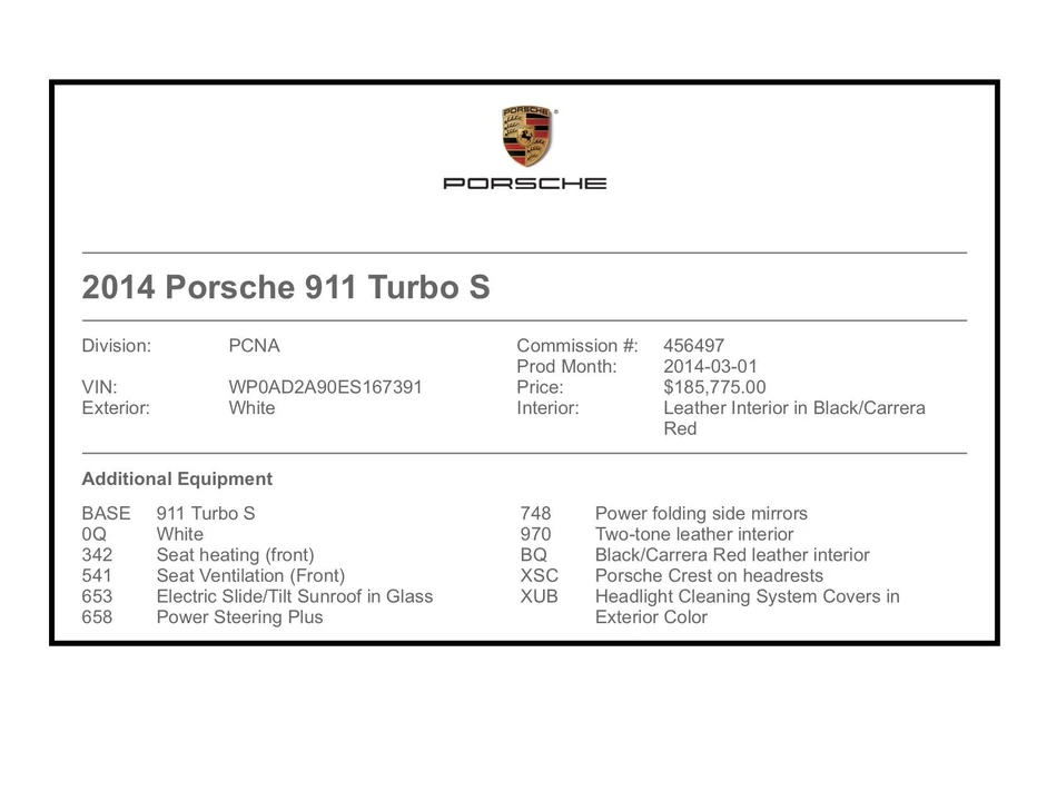 2014 Porsche 991 Turbo S - Image 8 of 9