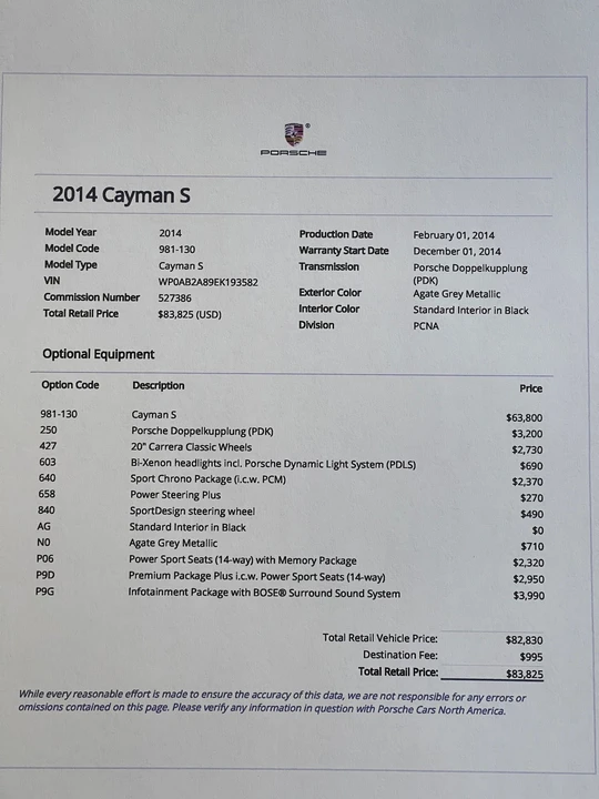 2014 Porsche 981 Cayman S - Image 19 of 23