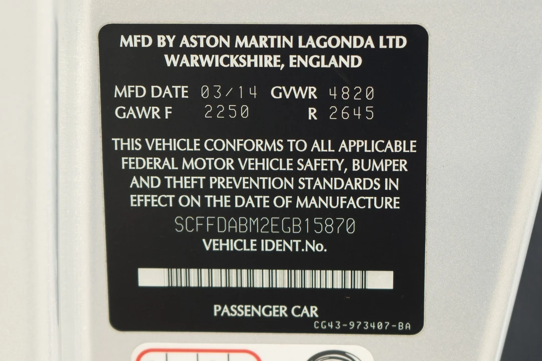2014 Aston Martin DB9 - Image 20 of 21