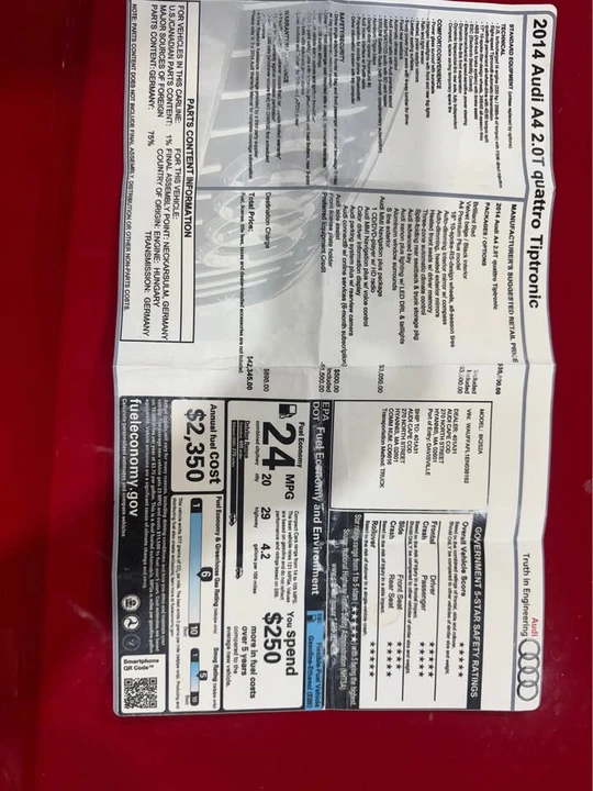 2014 Audi B8 A4 - Image 15 of 16