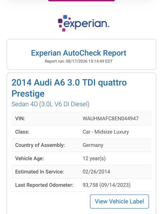 2014 Audi C7 A6 - Image 12 of 13