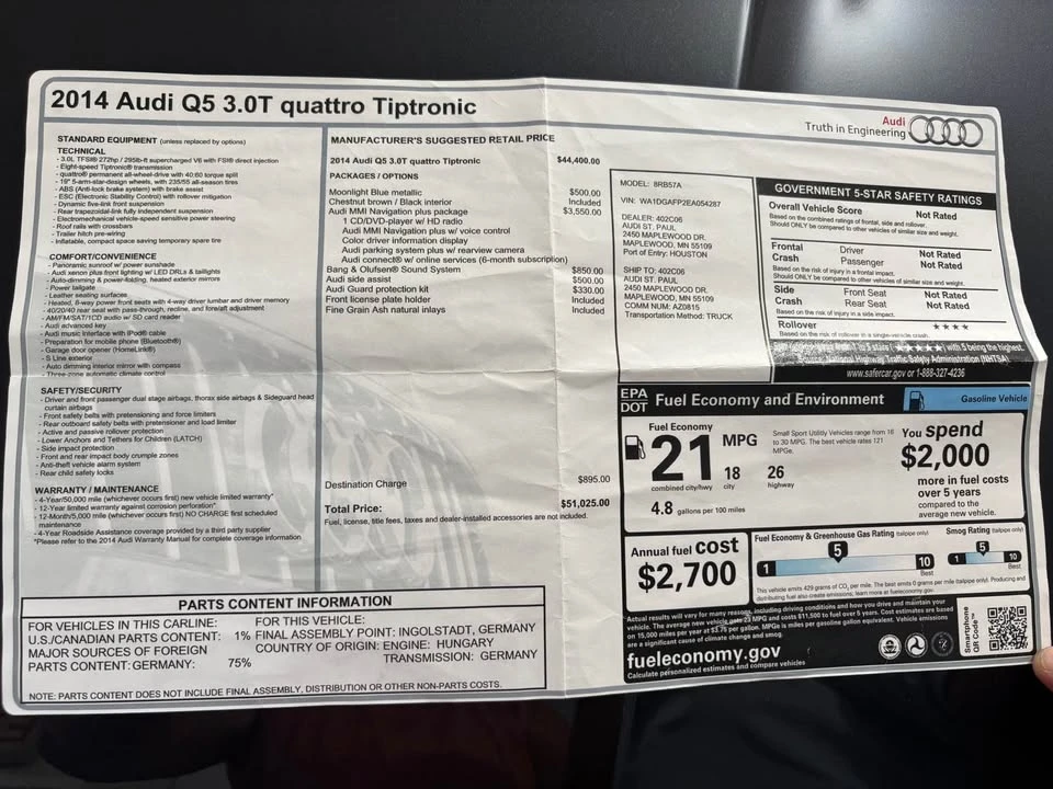 2014 Audi 8R Q5 - Image 19 of 20